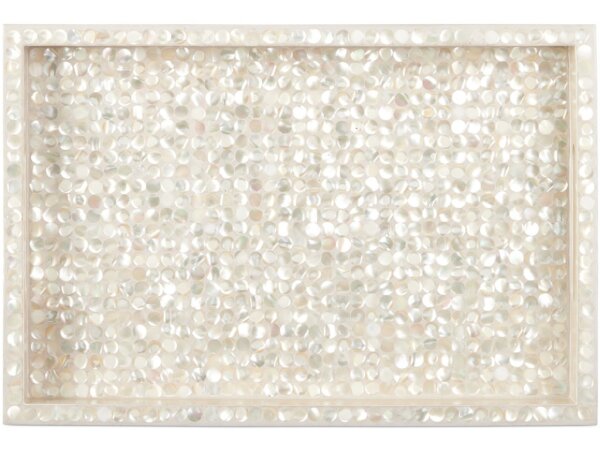 Gerri Dot Mother of Pearl Tray Set of 2 - Image 5