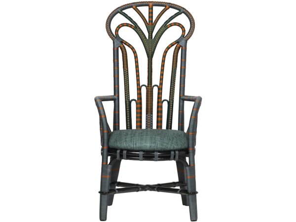 Benin Throne Green Armchair, Trevino Julep - Image 4