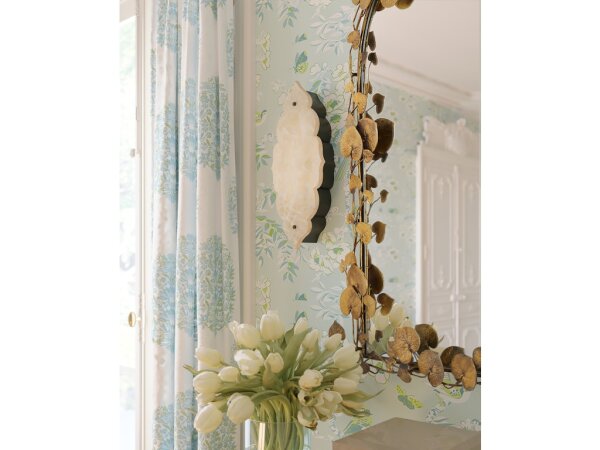 Vinna Arch Brass Leaves Mirror - Image 5