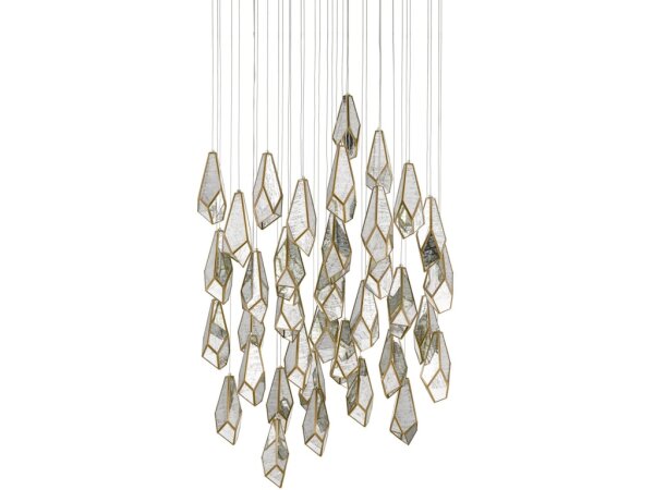 Glace Mirror 36-Light Round Multi-Drop Pendant - Image 5
