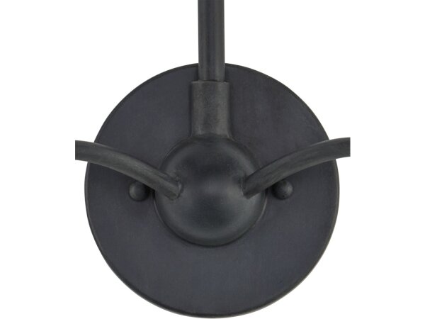 Saxon Double-Light Black Wall Sconce - Image 2