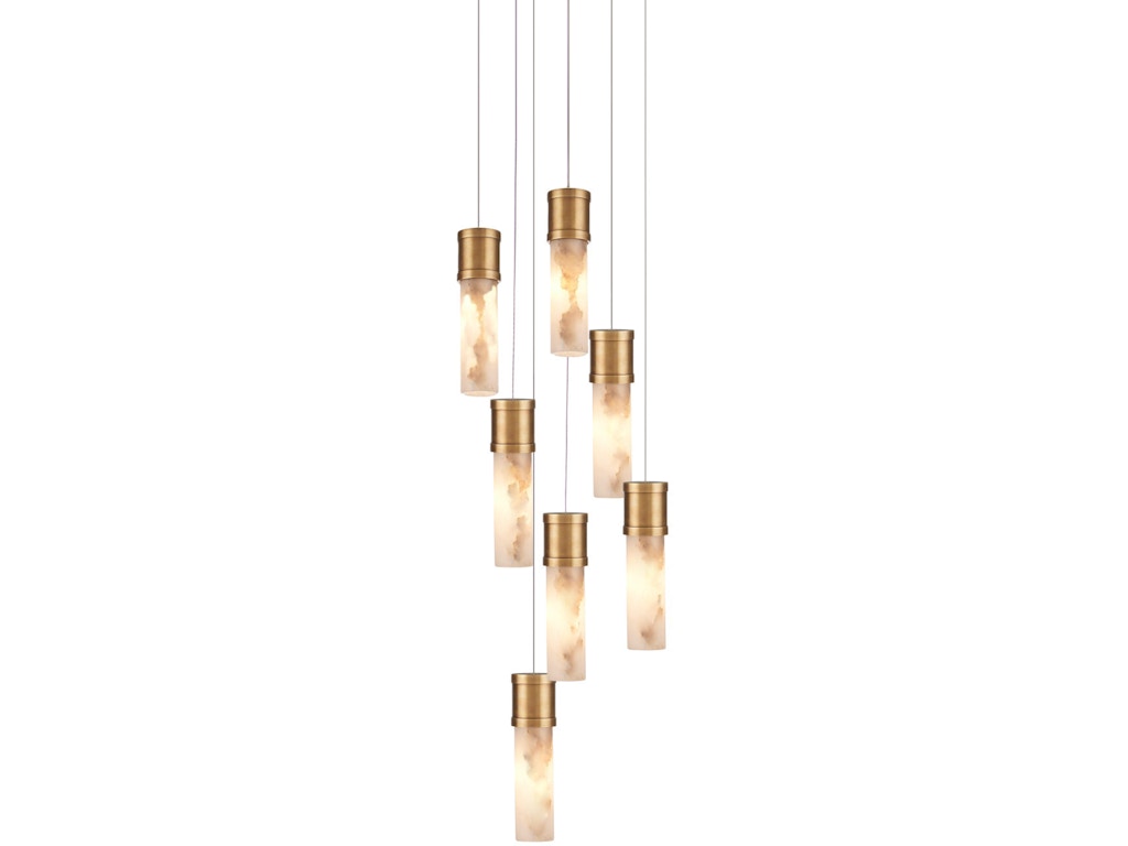 Cannula 7-Light Round Multi-Drop Pendant
