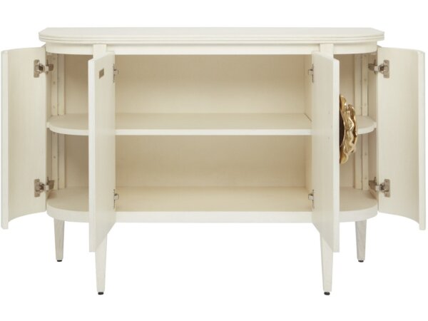 Briallen White Demi-Lune Cabinet - Image 4