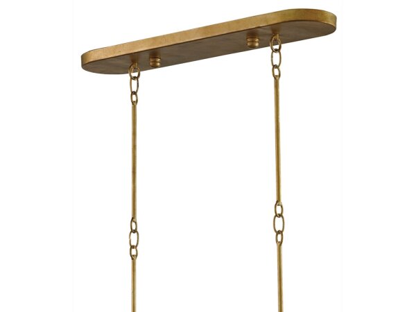 Grand Lotus Oval Gold Chandelier - Image 5