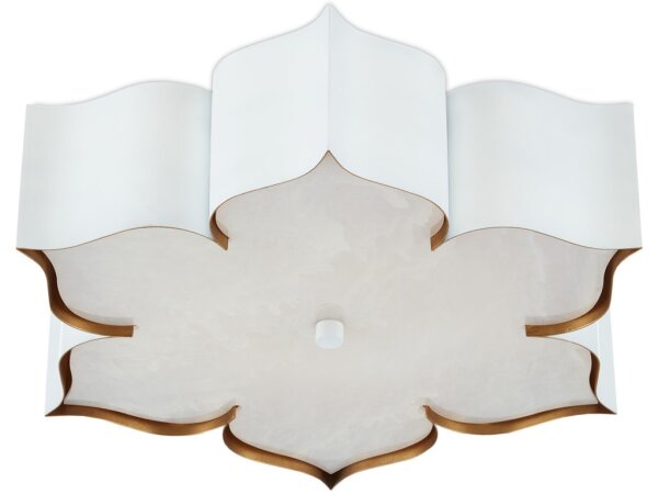 Grand Lotus White Flush Mount - Image 4