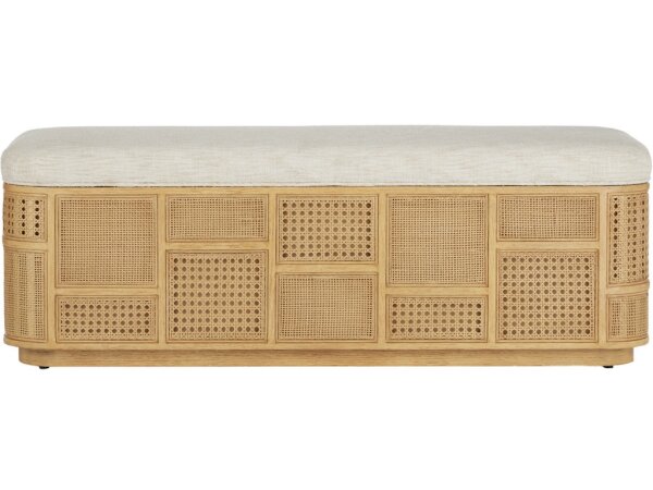 Anisa Sea Sand Storage Bench, Dunmeyer Parchment - Image 4