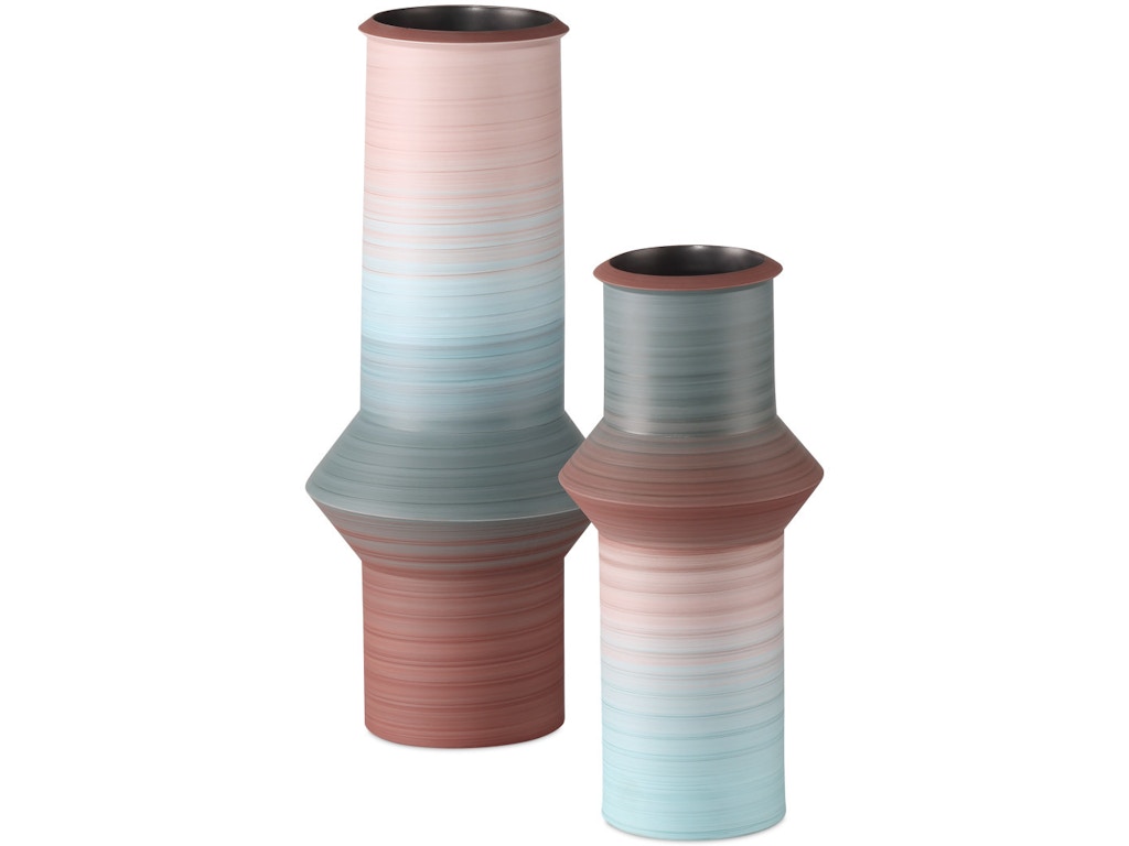 Happy 80's Blue and Red Vase Set of 2