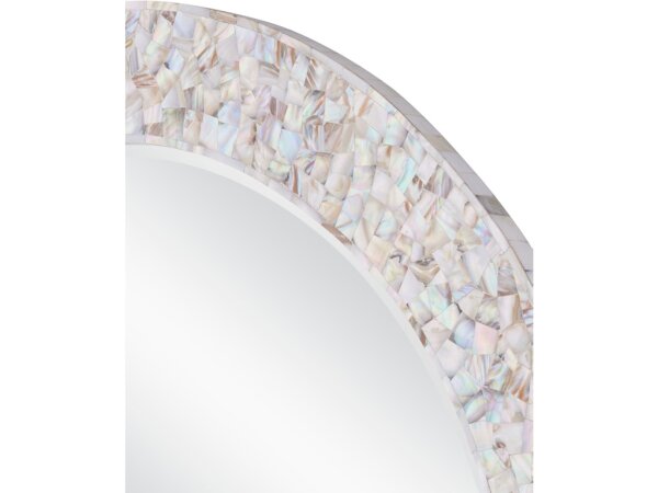 Uma Mother of Pearl Round Mirror - Image 2