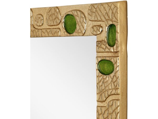 Beau Monde Gold and Green Mirror - Image 2
