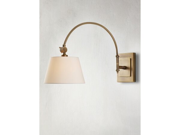 Ashby Brass Swing-Arm Wall Sconce - Image 4