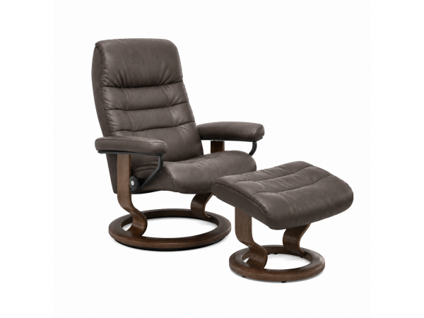 stressless® opal (large) classic base recliner with ottoman