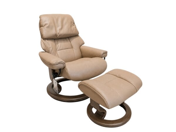 stressless® ruby (s) classic base recliner with ottoman
