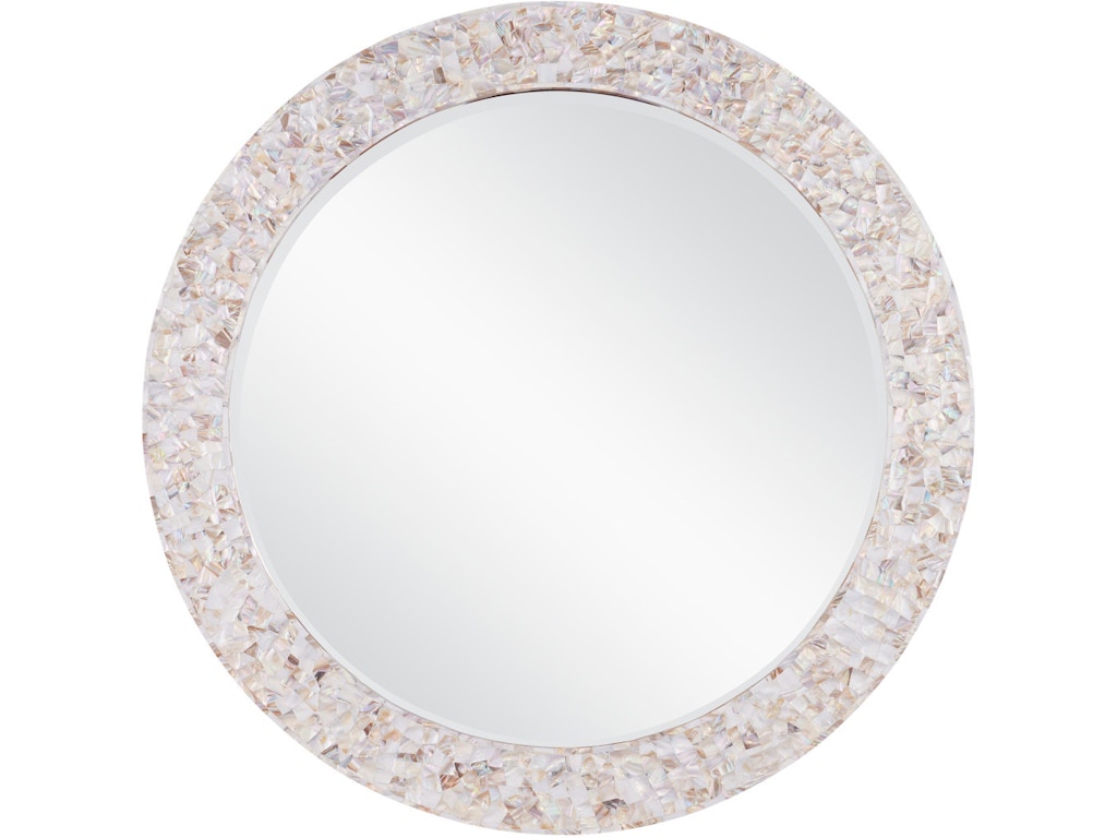Uma Mother of Pearl Round Mirror
