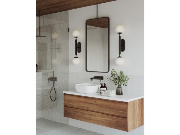 Barbican Double-Light Bronze Wall Sconce - Image 5