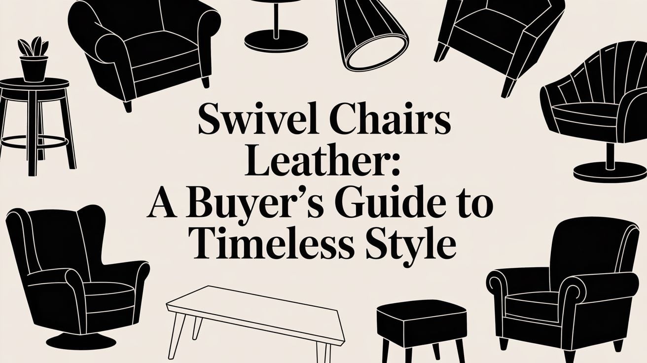 swivel chairs leather furniture illustration