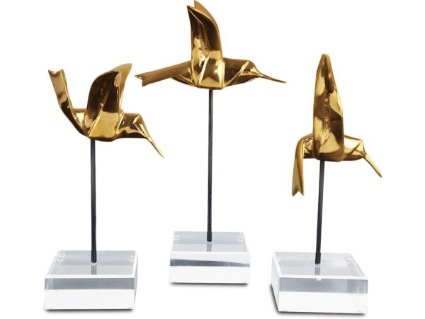 Gold Hummingbirds Set of 3