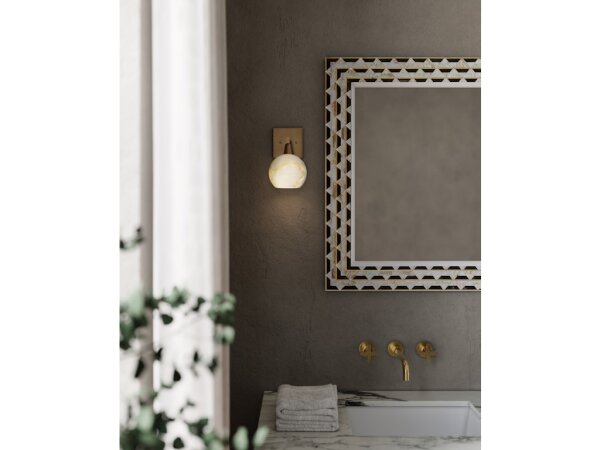 Bombelles Brass Bath Wall Sconce - Image 5