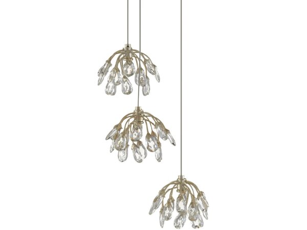 Crystal Bud 3-Light Round Multi-Drop Pendant - Image 4