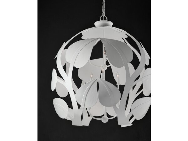 Plumeria White Orb Chandelier - Image 5