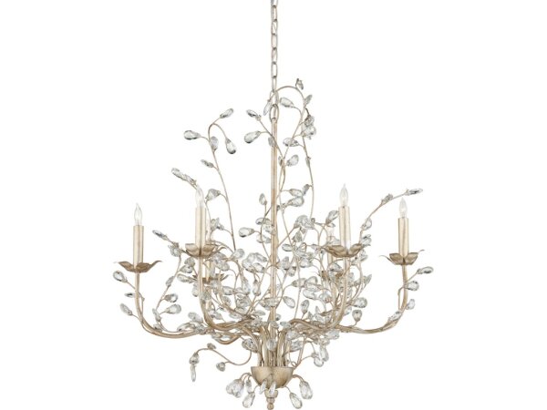 Crystal Bud Medium Silver Chandelier - Image 4