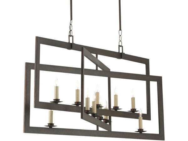 Middleton Rectangular Bronze Chandelier - Image 5