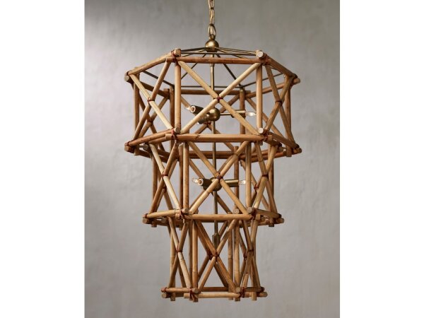 Kingali Medium Rattan Chandelier - Image 3