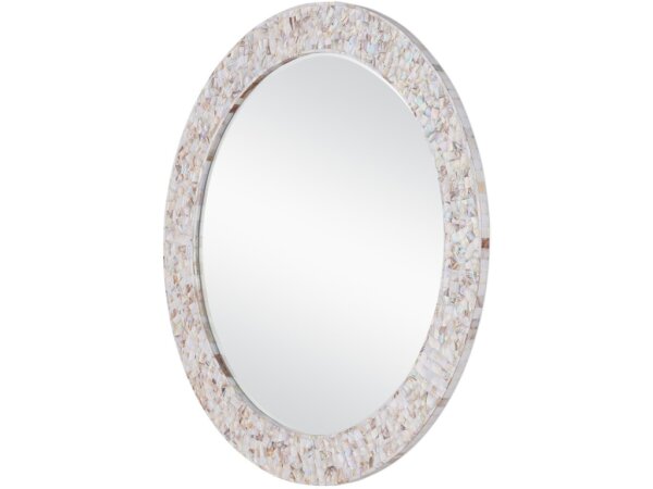 Uma Mother of Pearl Round Mirror - Image 3