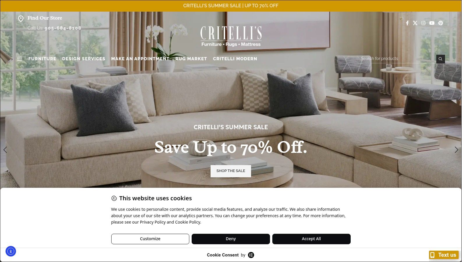 Screenshot from https://www.critellifurniture.com