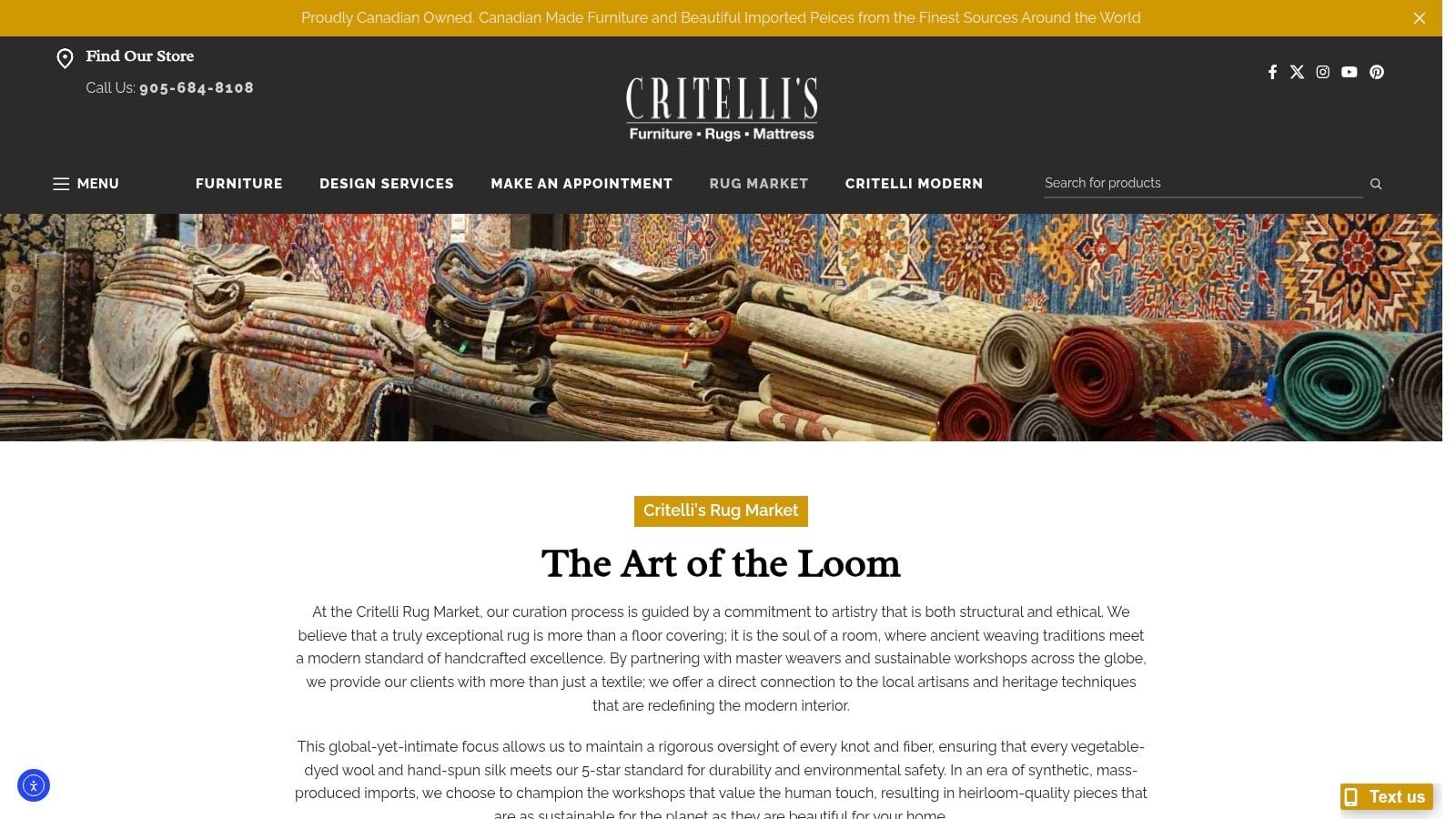 Screenshot from https://www.critellifurniture.com/collections/rug-market